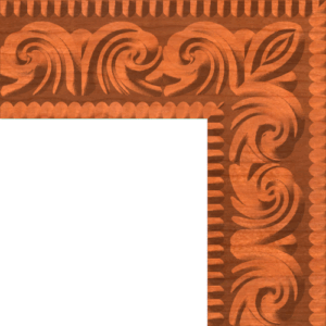 Neoclassic Leaf Trim or Moulding Corner 001 A 