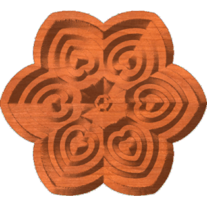 Rosette 6 Hearts