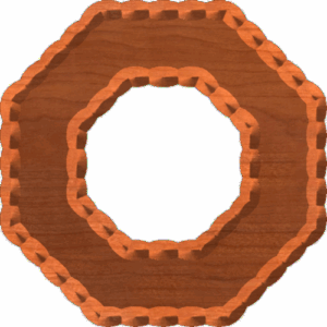 Beaded Octagon Frame Blank 015 A 
