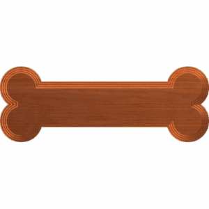 Dog Bone Nameplate Blank 003 A 