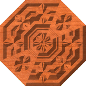 Octagonal Neo-Victorian Centerpiece,Tile, or Panel 003