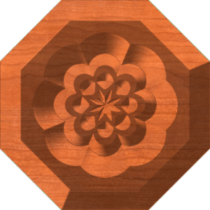 Octagon Wainscot Antique Rosette 009 A