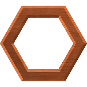 Routed Hexagonal Frame or Border 009  A 
