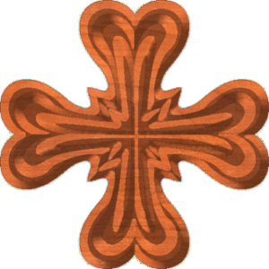Rosette 1402 A Heart Cross