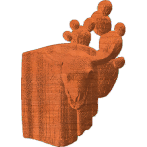 Western Cow Skull Cactus Blanket