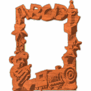 Children Frame - Teddy Bear - Toy Blocks