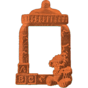 Teddy Bear Block Bottle Frame