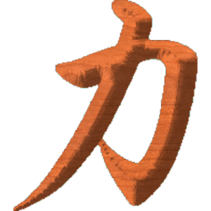 Chinese Oriental Calligraphy The Word  Strength