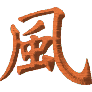 Chinese Oriental Calligraphy The Word  Wind