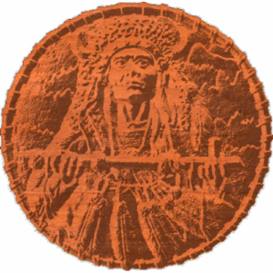 IndianWithPeacePipePlate