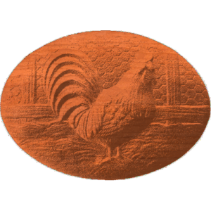 Rooster on Oval