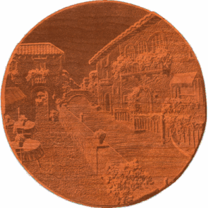 Venice Canal Scene On Concave Disc - AB - 001