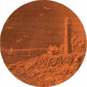 Lighthouse On Concave Disc - AB - 002