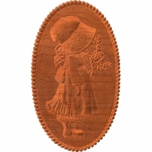 Girl In Dress And Sun Bonnet - AB - 002