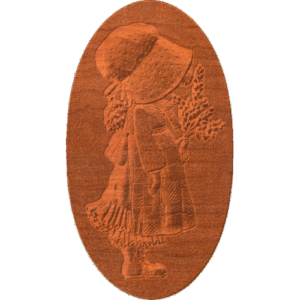 Girl In Dress And Sun Bonnet - AB - 003