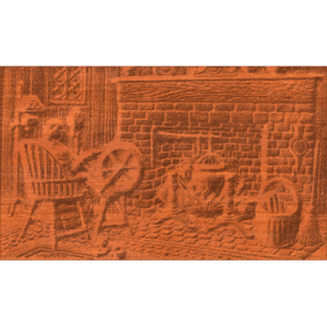 Lady At Spinning Wheel - AB - 001