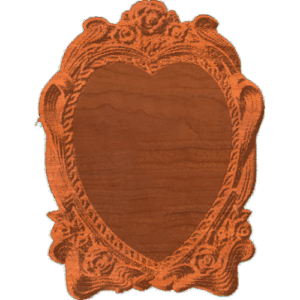 Plaque - Heart With Roses - AB - 001