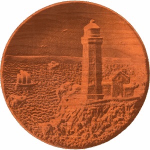 Lighthouse Scene On Concave Disc - AB - 016