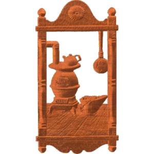 Pot Belly Stove Frame 01 RNB