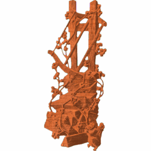 Woodstack with Saw and Squirrel
