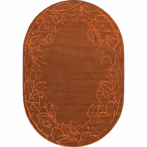 Oval Flowers and Vines Solid Center
