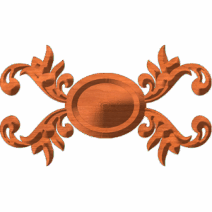 Oval with Leaves