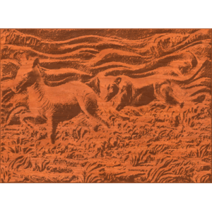 Lion Chasing Zebra