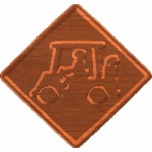 Golf Cart Sign 001 - CSf