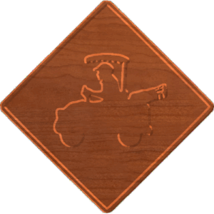 Golf Cart Sign 002 - CSf
