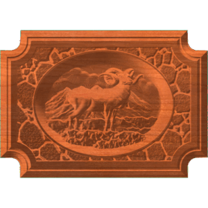 FRAMED BIGHORNED-SHEEP