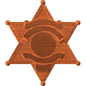 Six Point Police Badge 2 Blank PTN