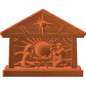 silhouette Manger Scene