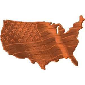 USA Shaped Flag