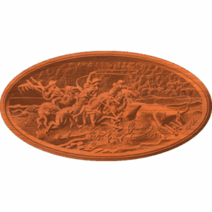Cowboy Wrangler Pattern Oval