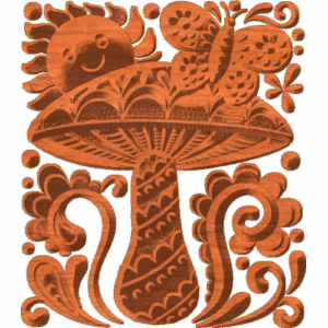 Mushroom Art Pattern