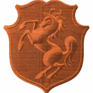 Horse Rearing Shield Pattern