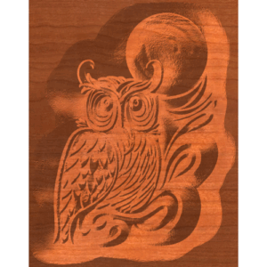 Owl Moon Art Pattern