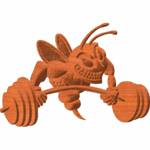 Military Bee Weight Lifter Pattern