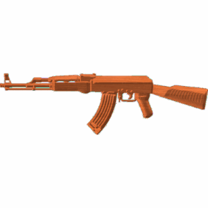 AK47 Rifle Back side