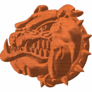 Stylized Growling Bulldog 