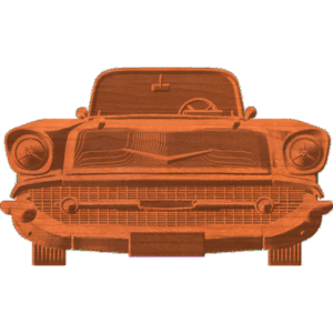 Classic American car front view
