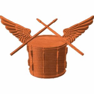 small band drum with wings 