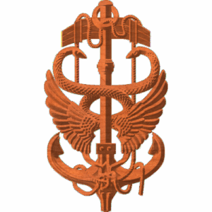 Winged Caduceus on Anchor
