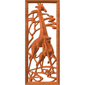 Giraffes With Border