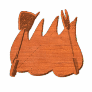 BBQ Flame with utensils