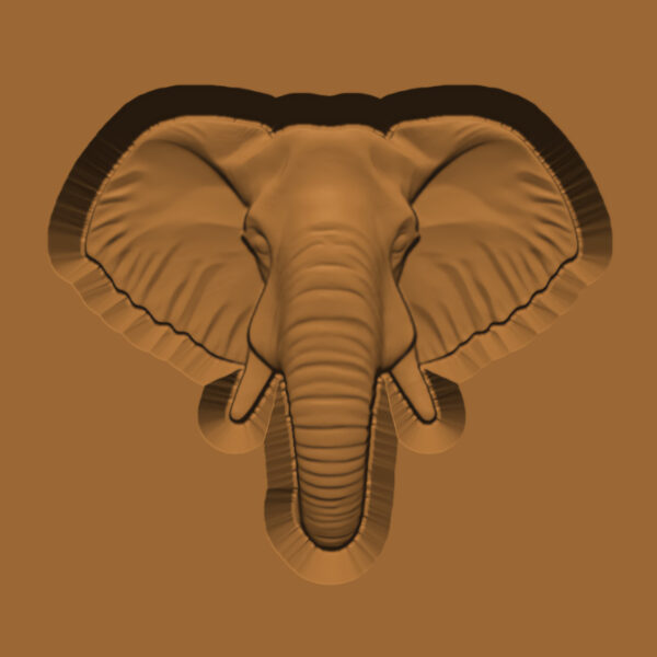 Ornamental Animal Head/Bust Series: Elephant