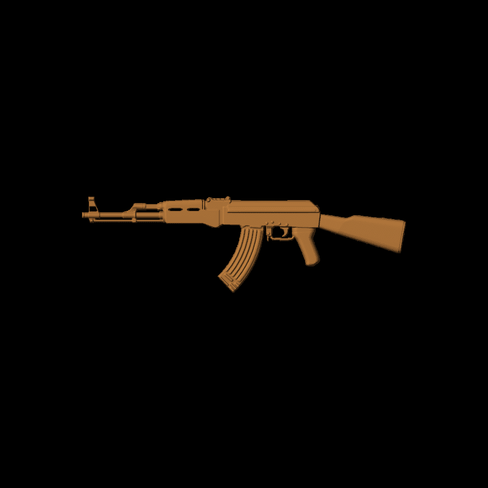 AK47 Rifle Back side