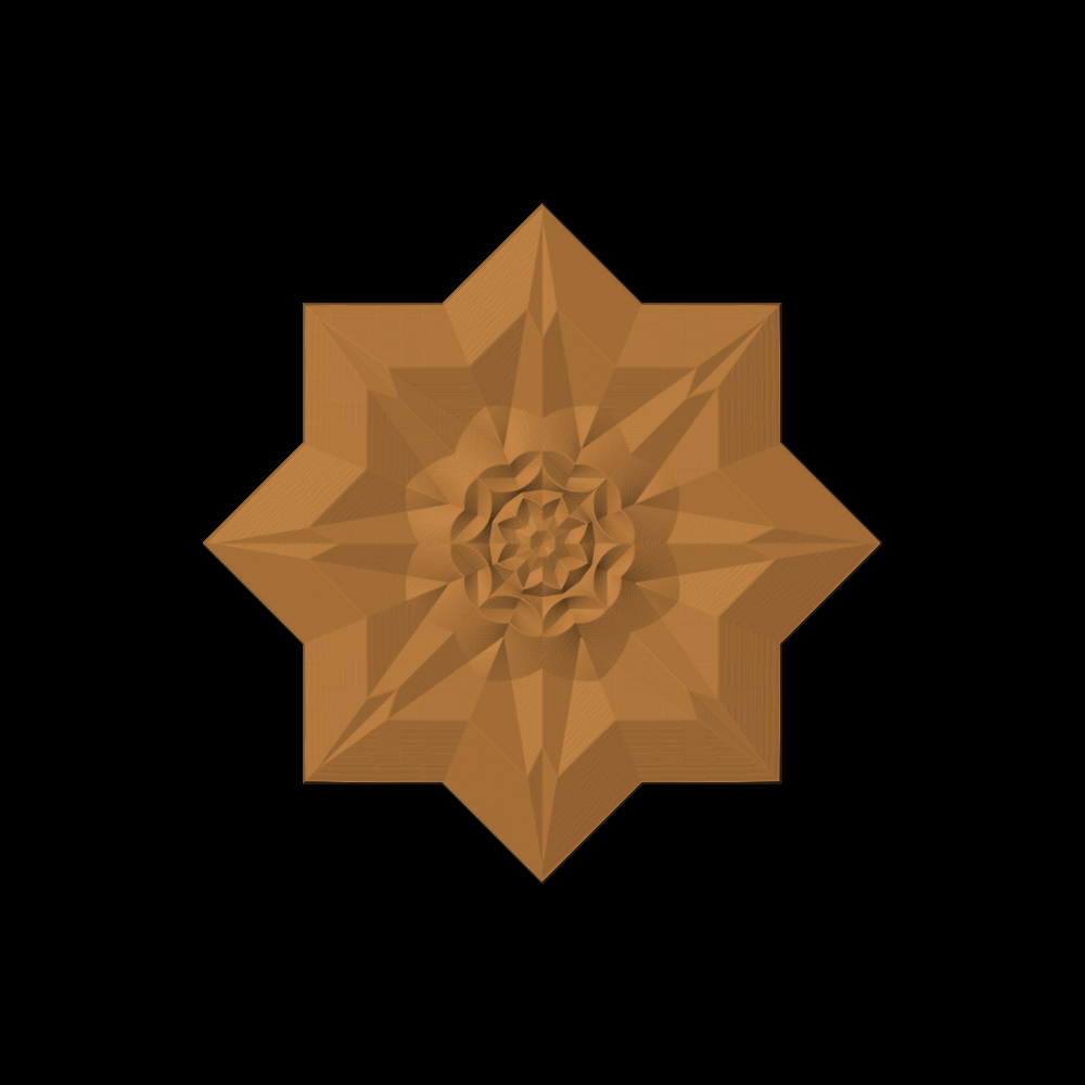 an 8 point rosette star