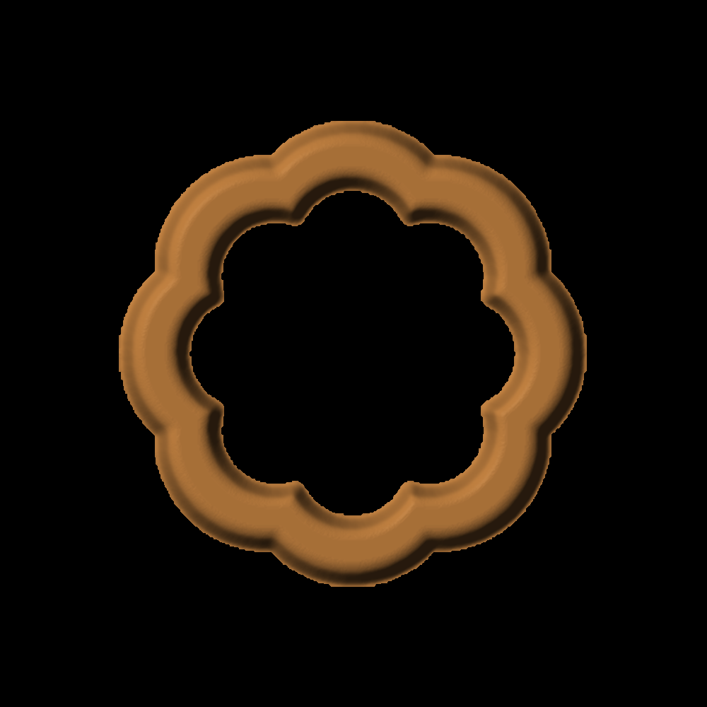 Flower Frame, Border, or Rosette 001 A