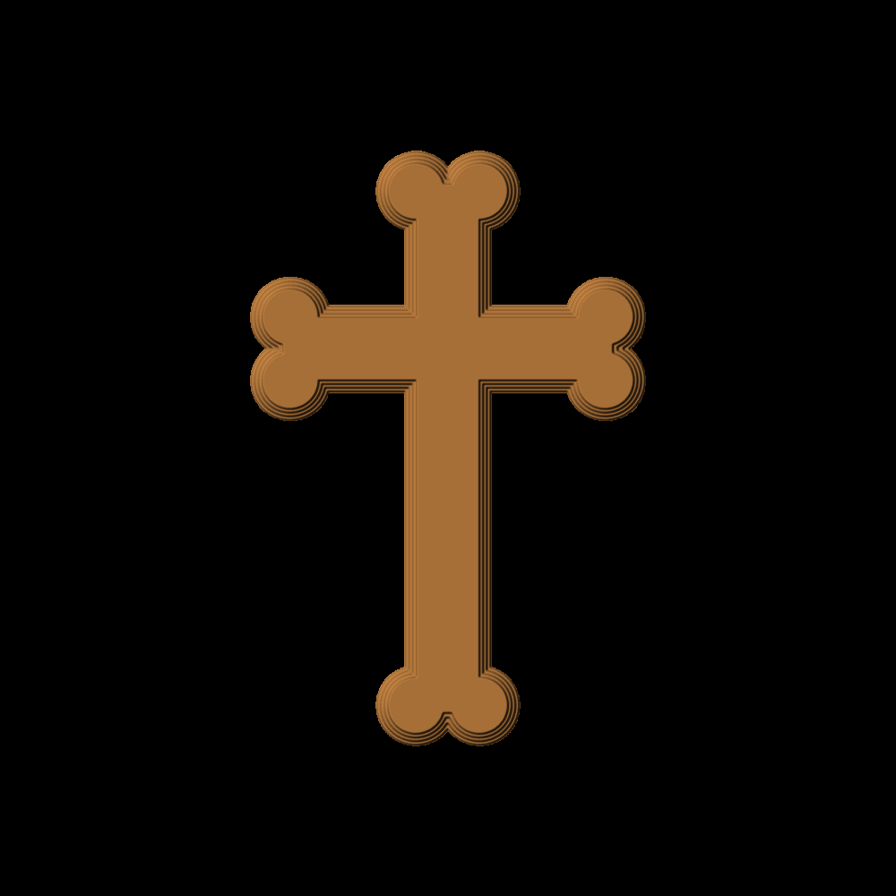 Stepped Gothic Cross 002 A